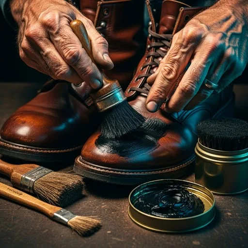 Leather work shoes